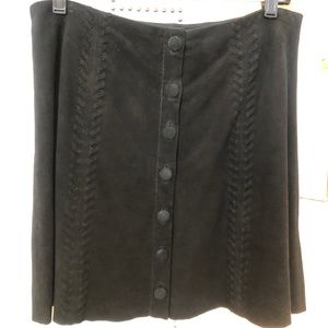 Paige Black Suede Miniskirt